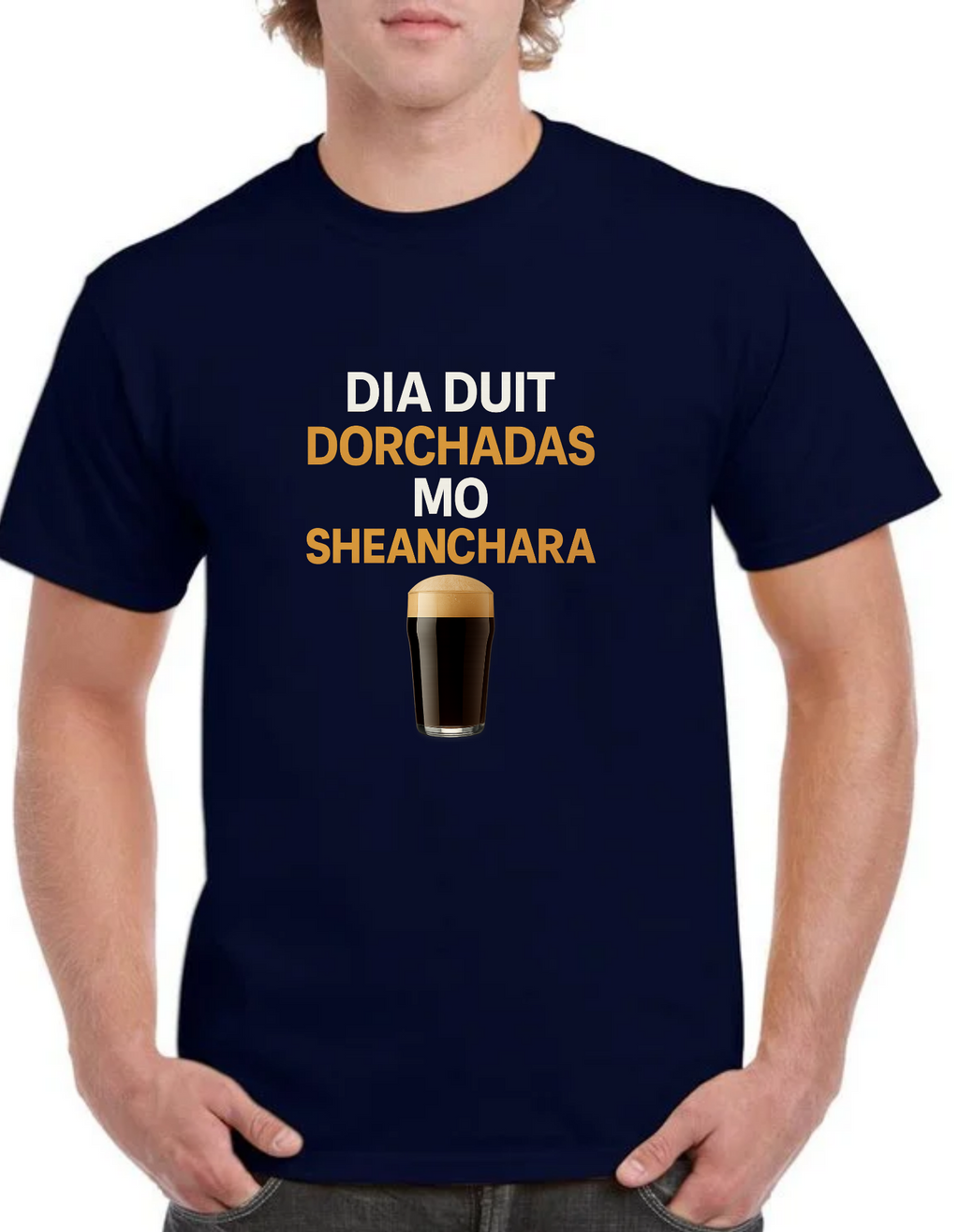 Dua duit dorchadas Mens cotton t-shirt