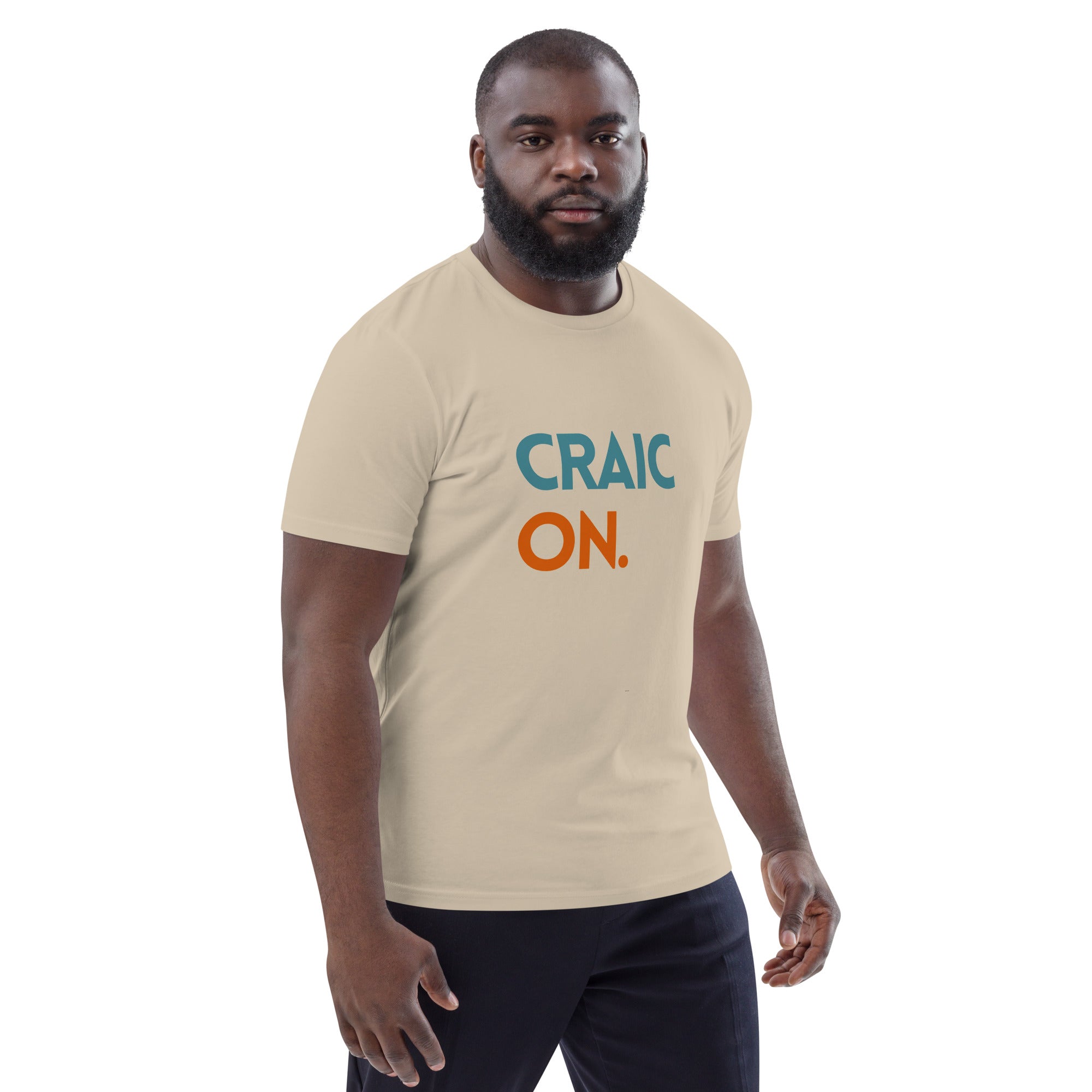 Funny Irish slogan t-shirt with ‘Craic on’ text
