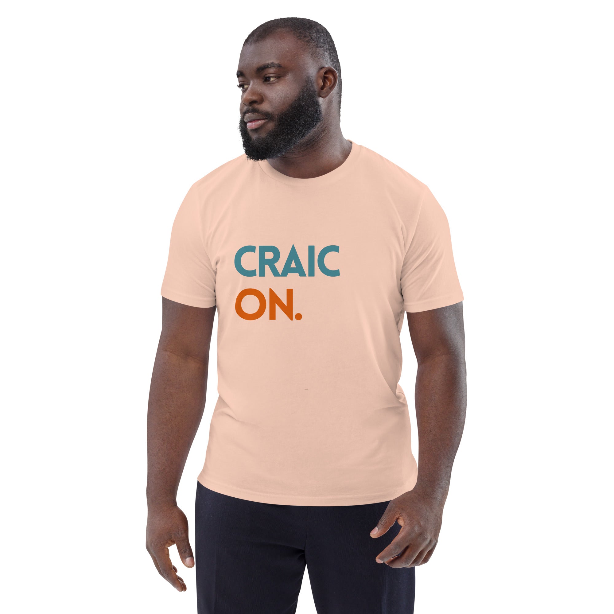 Funny Irish slogan t-shirt with ‘Craic on’ text