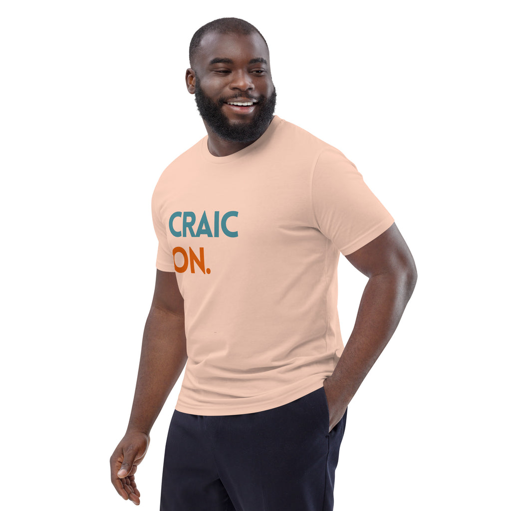 Funny Irish slogan t-shirt with ‘Craic on’ text