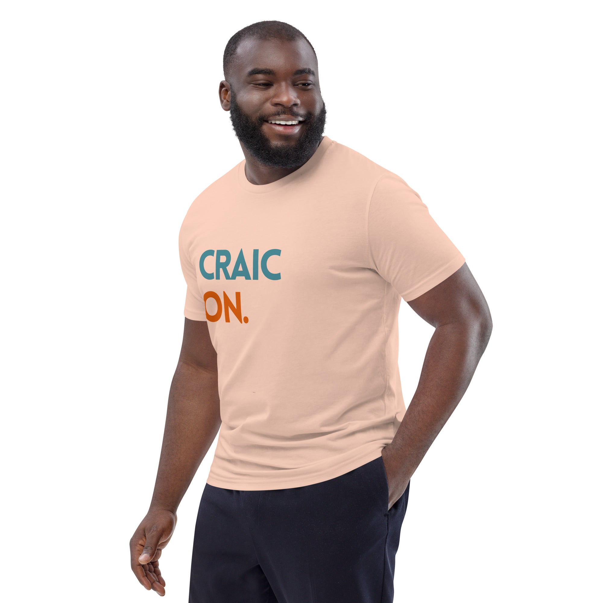 Funny Irish slogan t-shirt with ‘Craic on’ text
