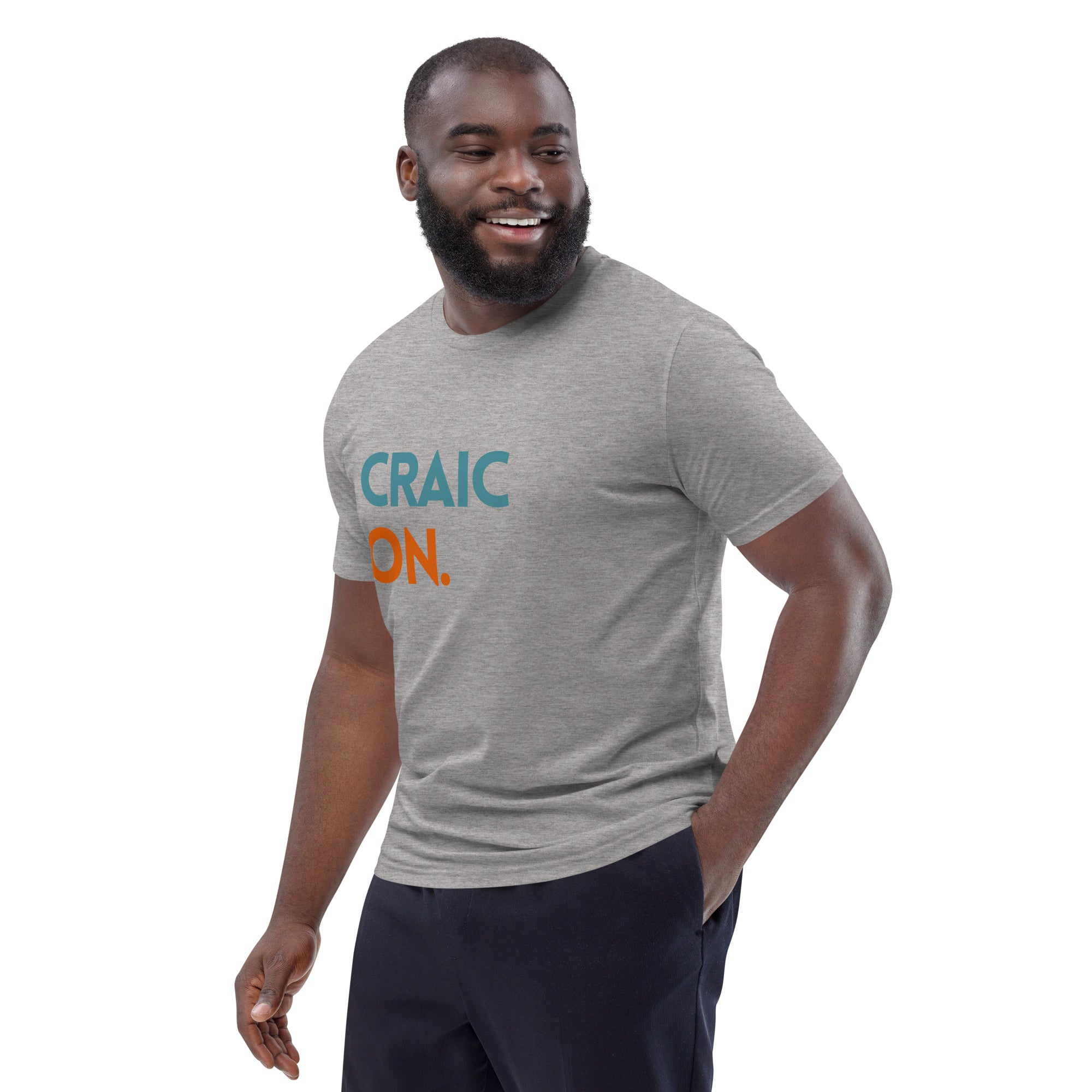 Funny Irish slogan t-shirt with ‘Craic on’ text