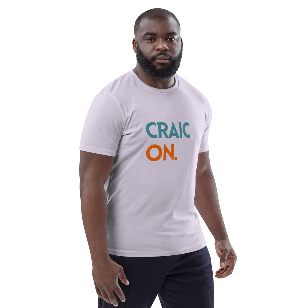 Funny Irish slogan t-shirt with ‘Craic on’ text