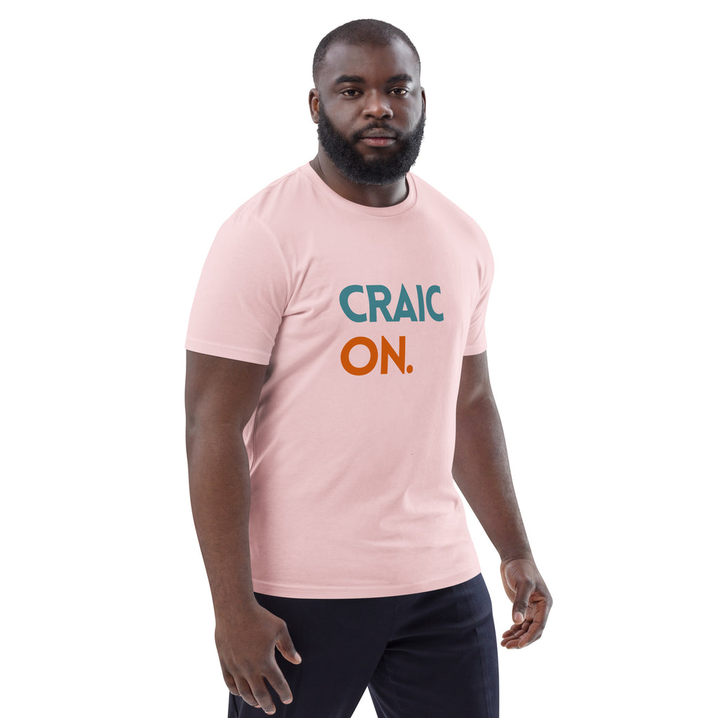 Funny Irish slogan t-shirt with ‘Craic on’ text