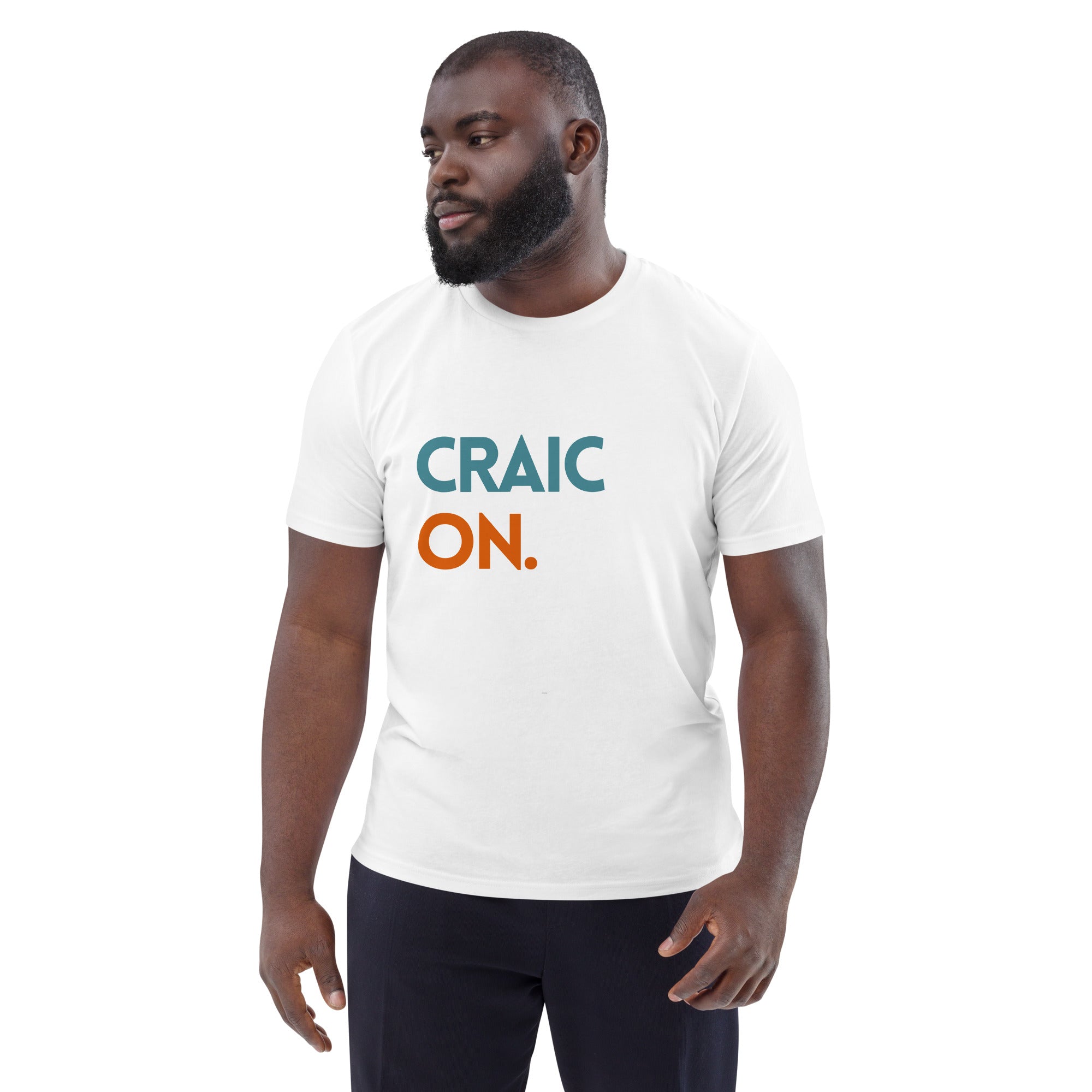 Funny Irish slogan t-shirt with ‘Craic on’ text